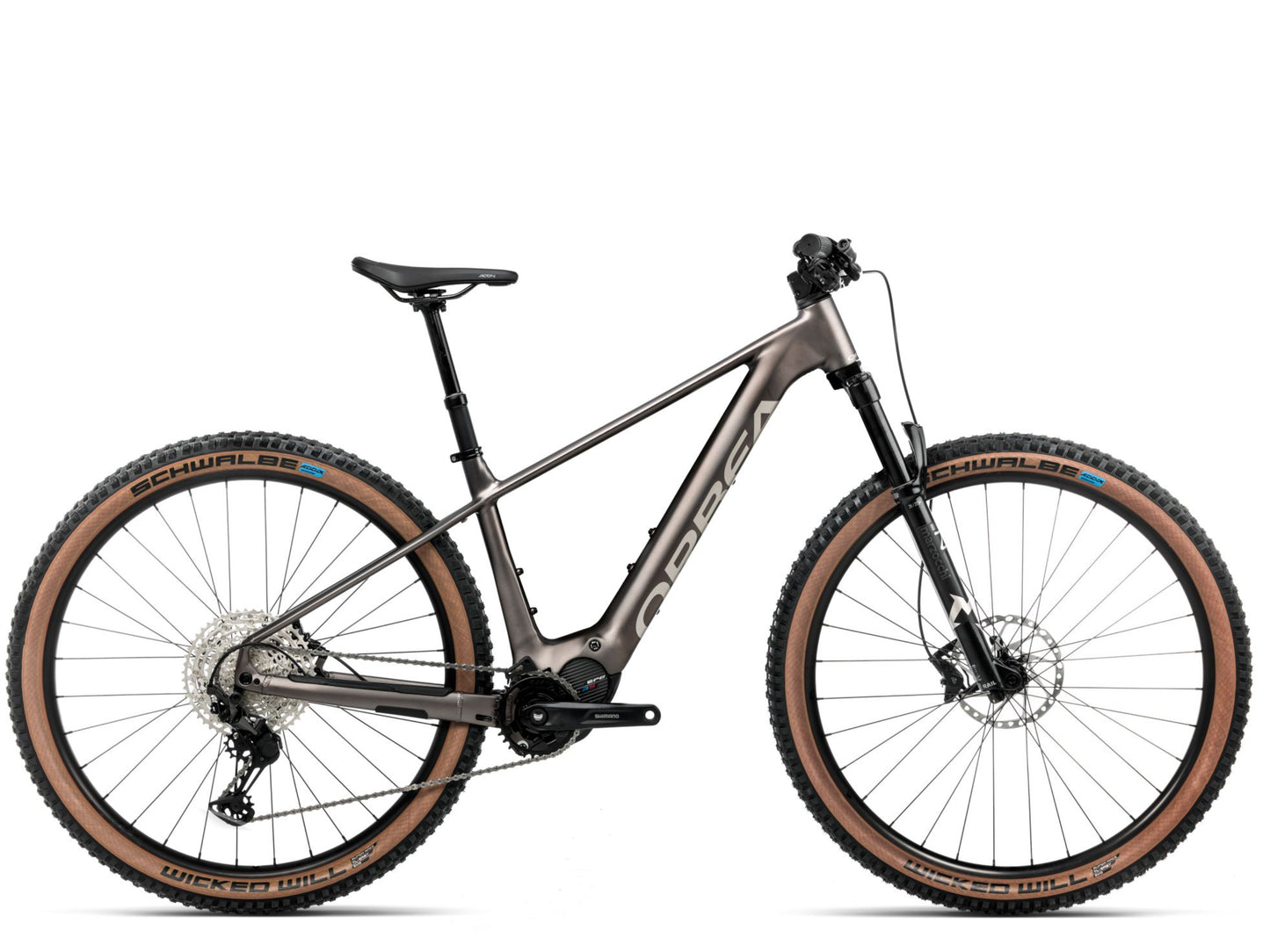 Orbea Urrun 10 Hardtail eMTB Magnetic bronze matte / silver gloss Side profile
