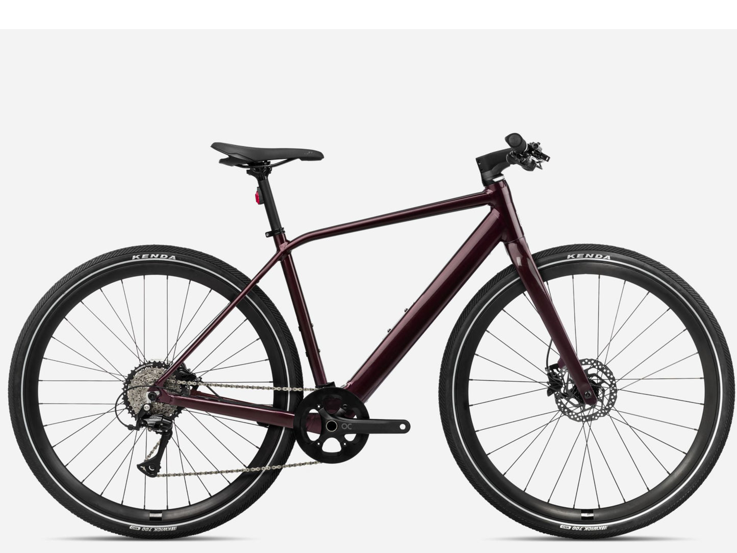 Orbea Vibe H30 Road / commuter eBike Metallic Burgundy red gloss Side profile