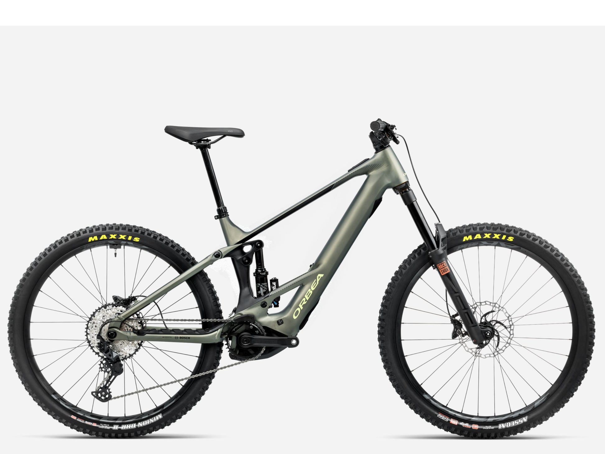 Orbea Wild H20 eMTB Enduro Spaceship green / black matte Side profile