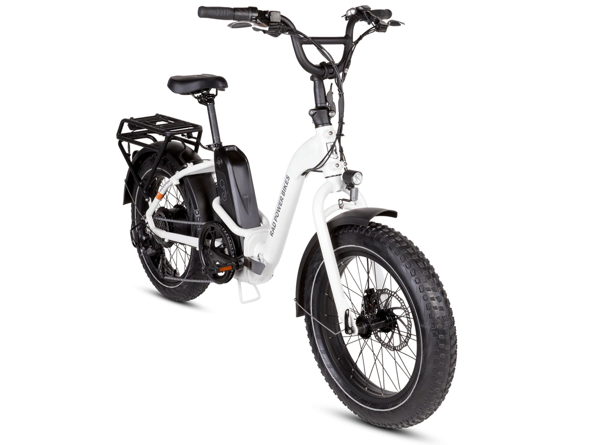 Rad Power RadExpand™ 5 Electric Folding Bike White Forward facing view