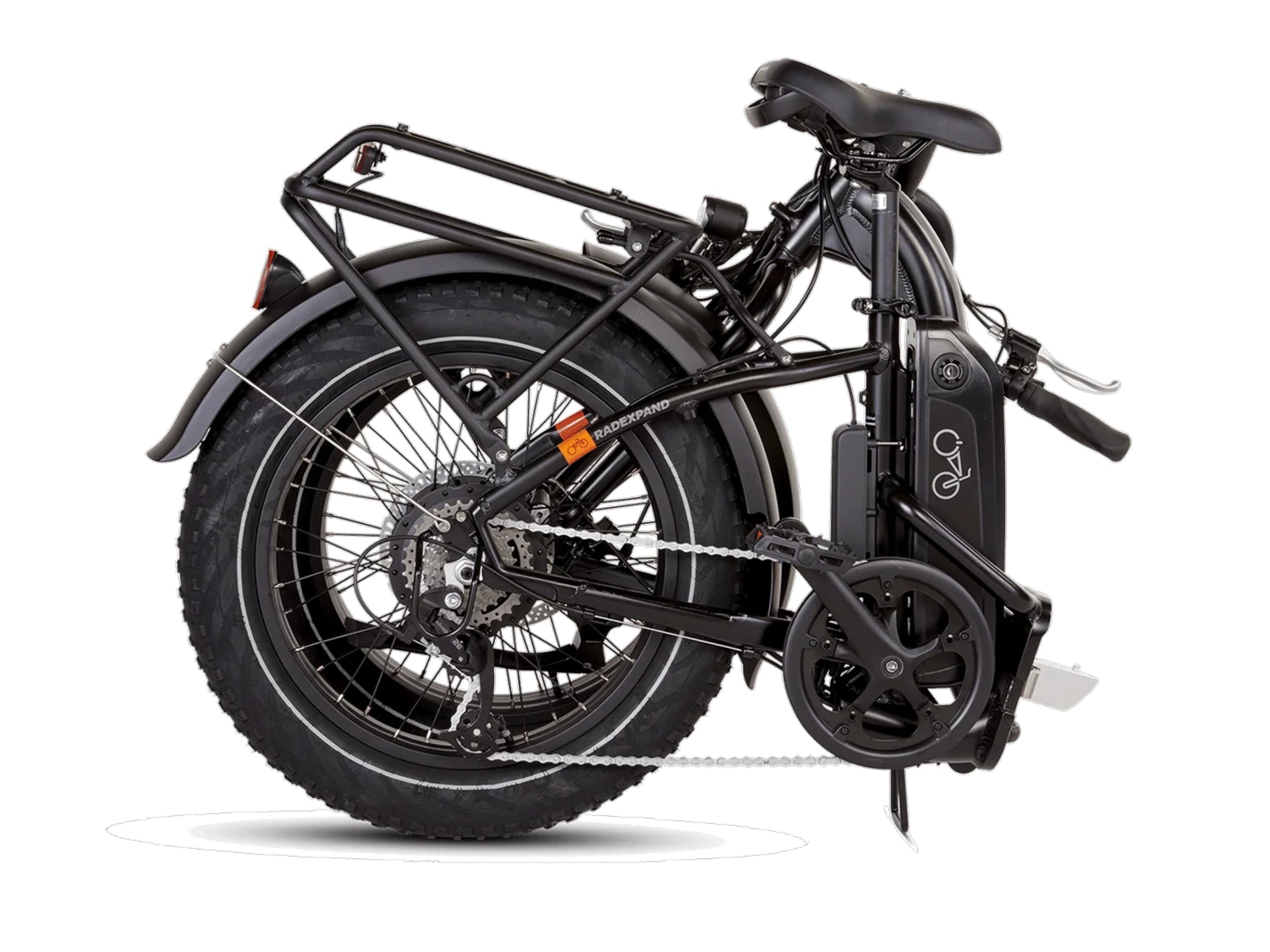 Rad Power RadExpand™ 5 Electric Folding Bike Black Folded profile