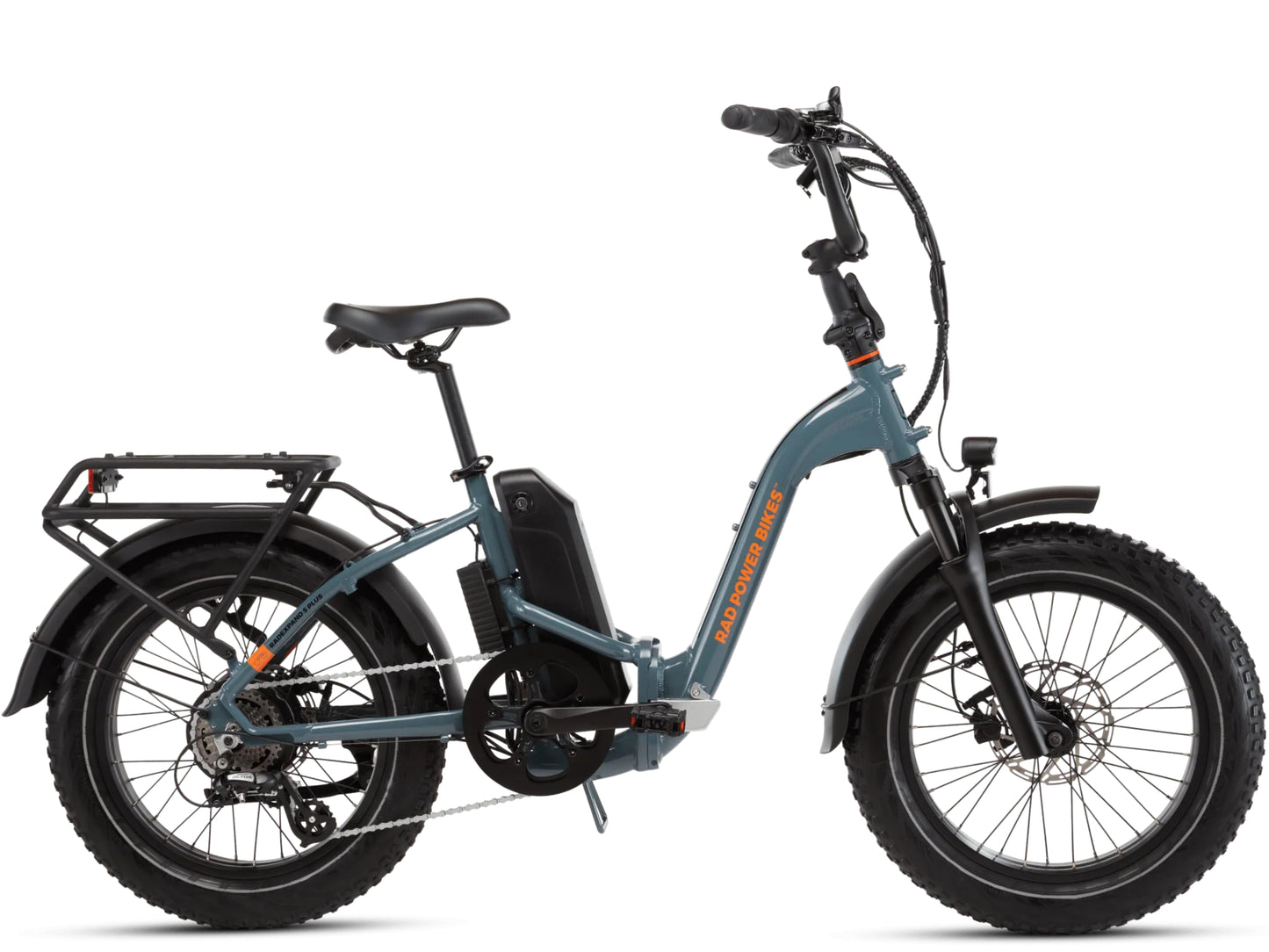 Rad Power RadExpand™ 5 Plus Electric Folding Bike Slate blue Side profile