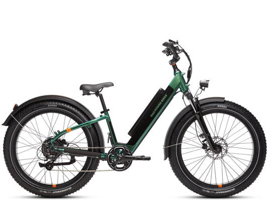 Rad Power RadRover™ 6 Plus Electric Fat Tire Bike Step-Thru Steelhead Green Side profile