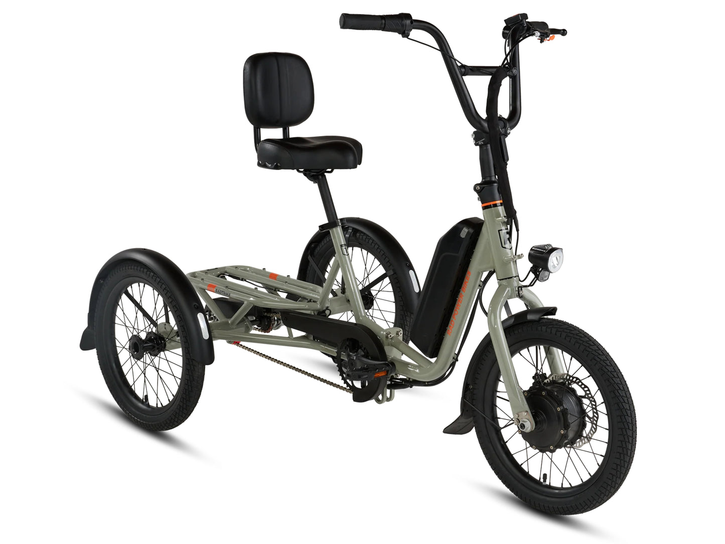 Rad Power RadTrike™ Electric Tricycle Gray Forward facing view