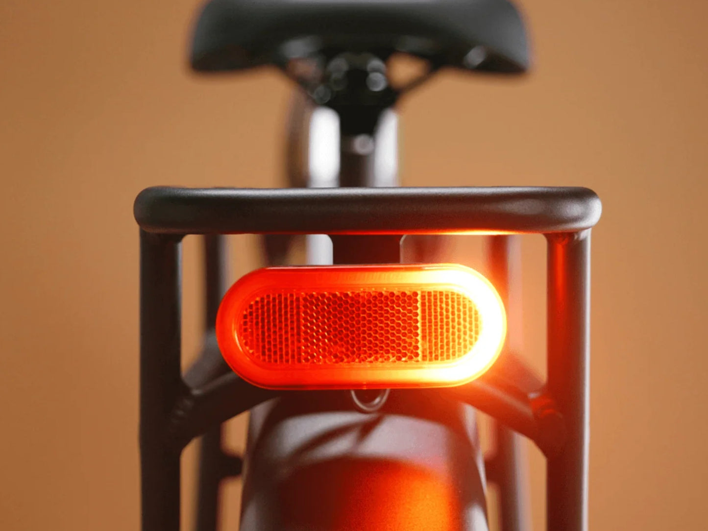 Rad Power Radster™ Trail Electric Off-Road Bike Rear rack and integrated taillight closeup