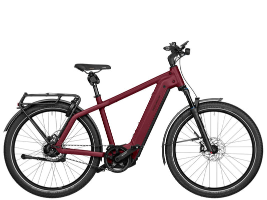 Riese & Muller Charger4 GT Rohloff Electric mountain bike hardtail Dark red matte Side profile