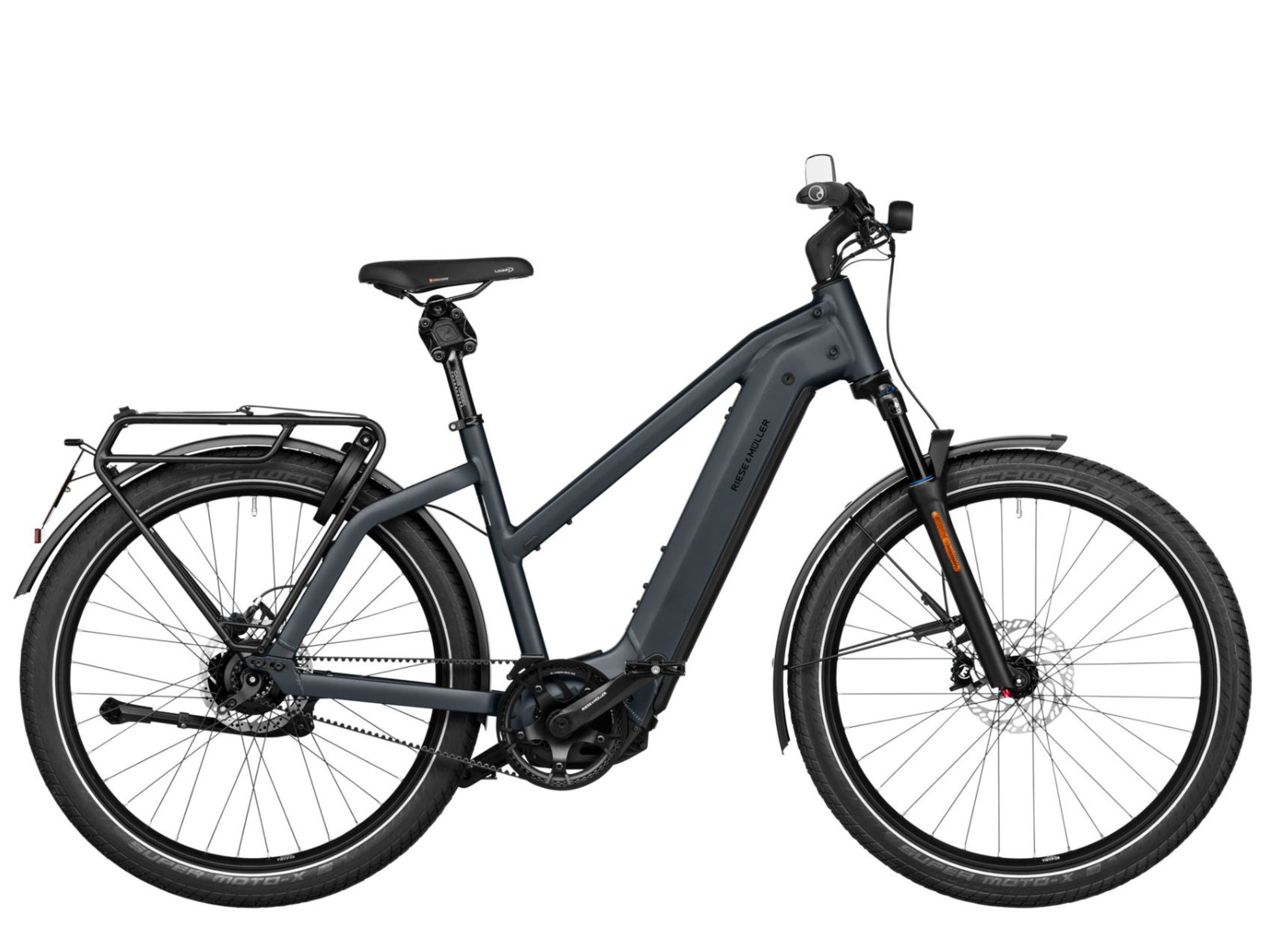 Riese & Muller Charger4 Mixte Gt Rohloff HS Electric bike Storm blue Side profile