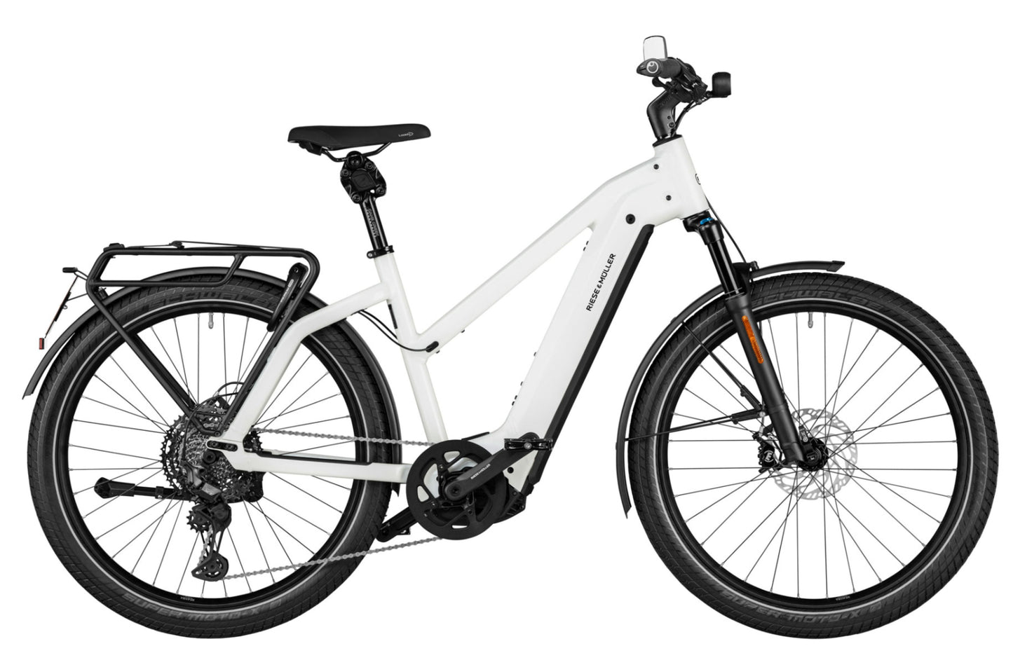 Riese & Muller Charger4 Mixte GT Touring HS Ceramic white side profile