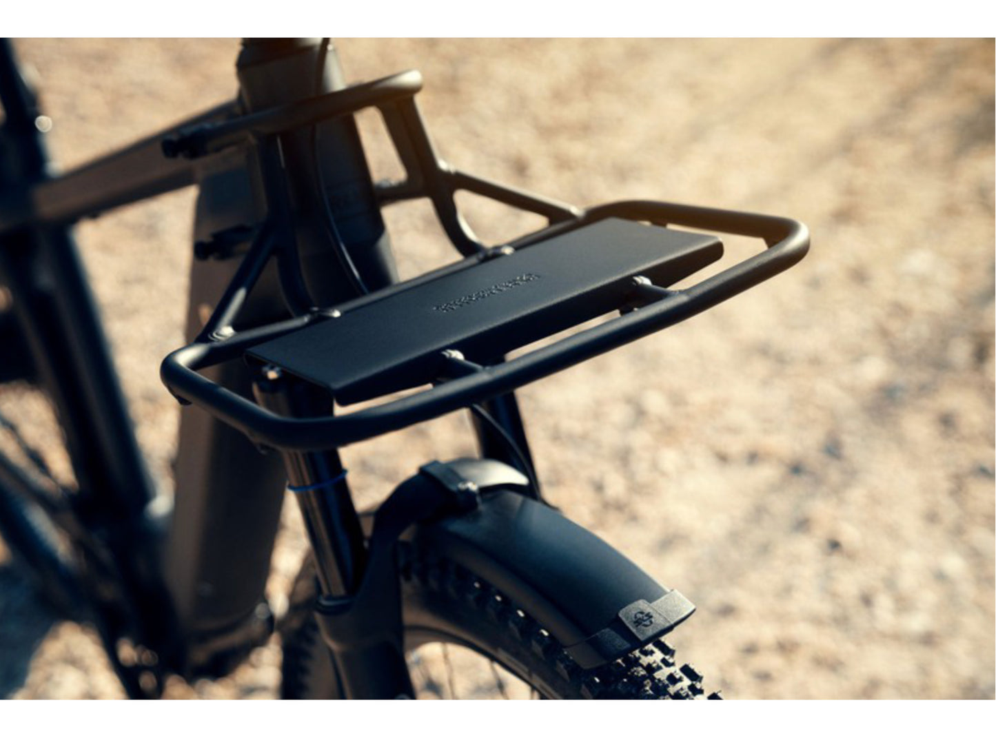 Riese and Muller Charger4 GT Touring HS emtb hardtail close up front carrier