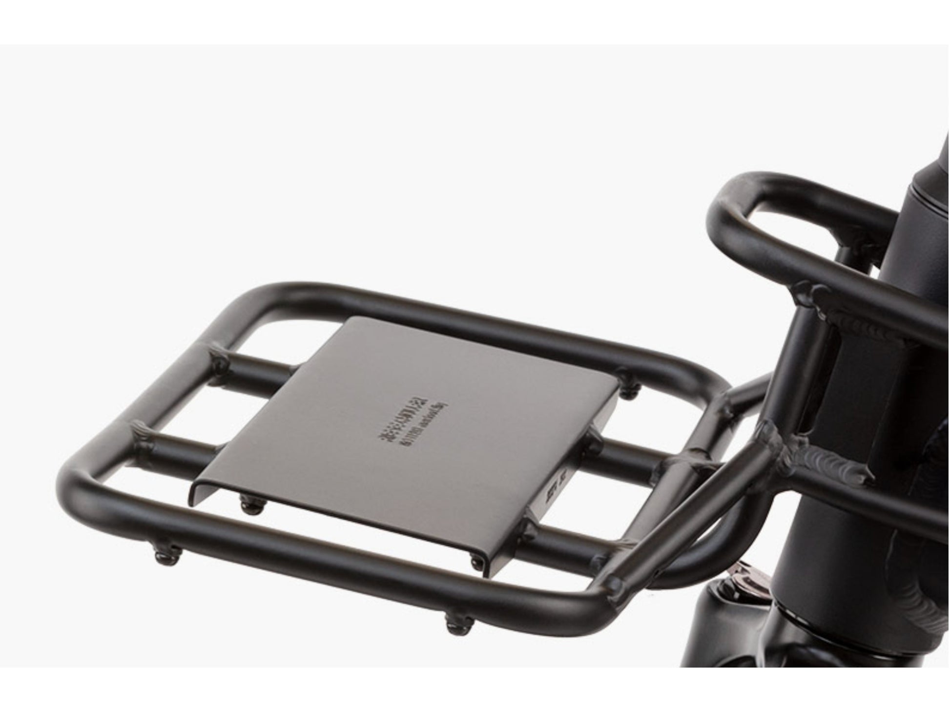 Riese and Muller Charger4 GT Touring eMTB hardtail close up front carrier