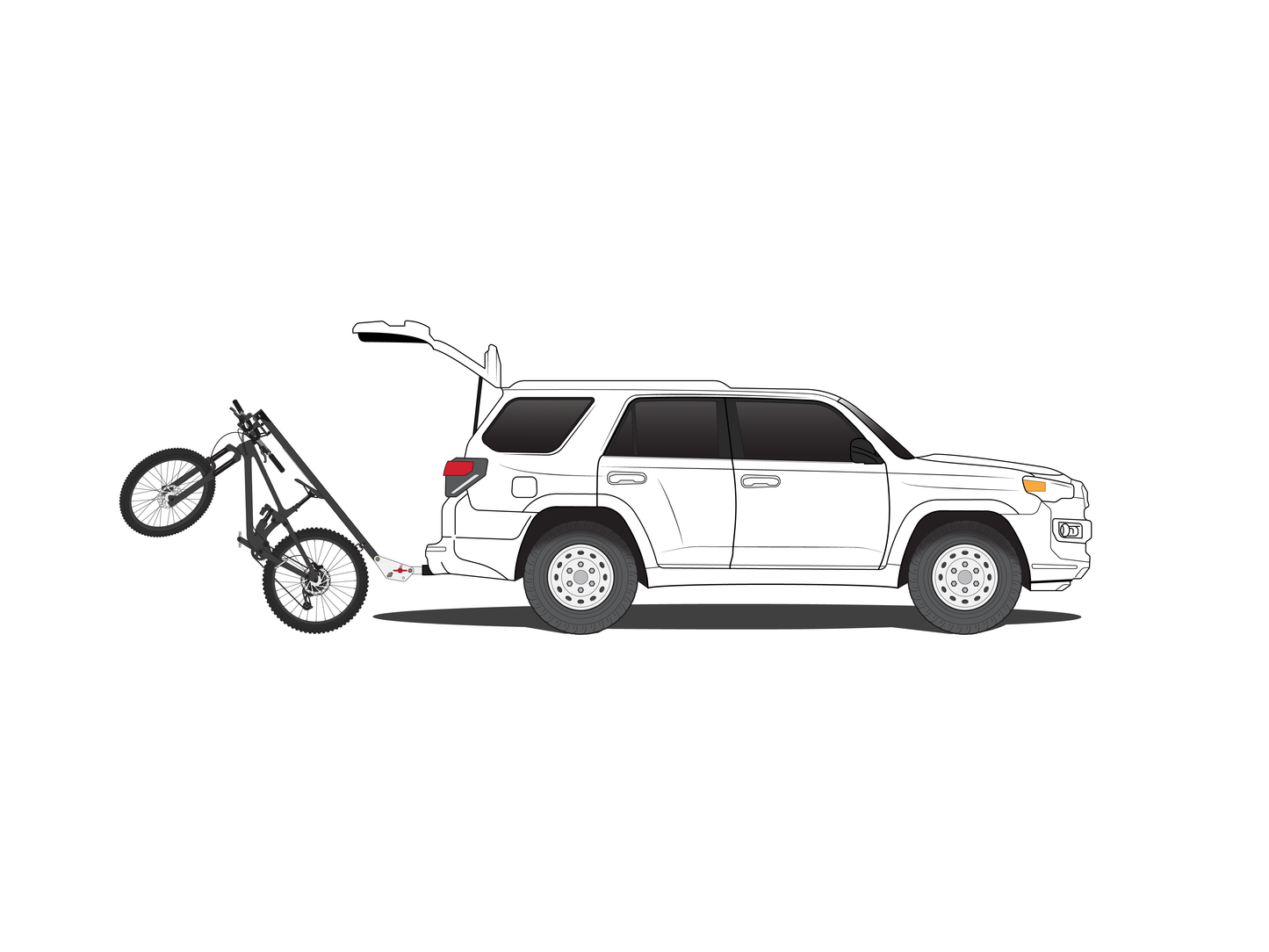 Lolo Racks 6 bike rack for 2" hitch standard tilting (includes locking hitch bolt)