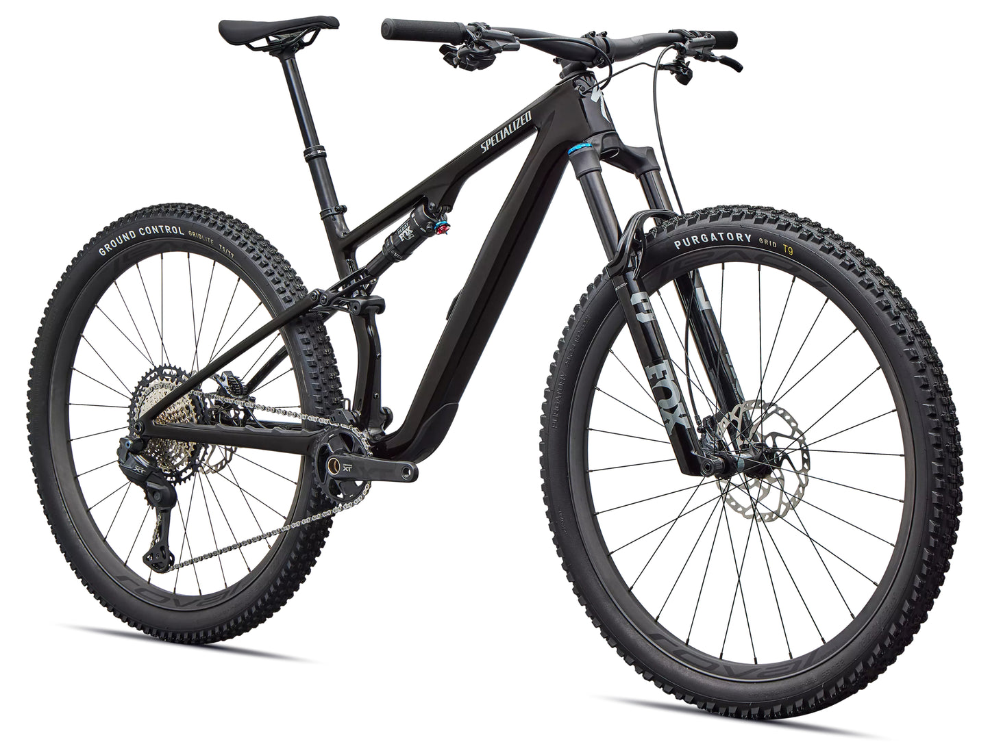 Specialized Epic 8 EVO Expert Di2 Full suspension Mountain bike Gloss carbon / white Forward facing view