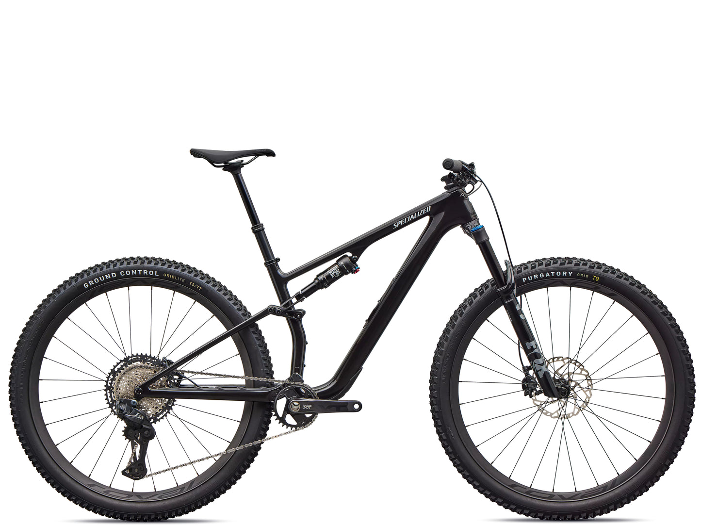 Specialized Epic 8 EVO Expert Di2 Full suspension Mountain bike Gloss carbon / white Side profile