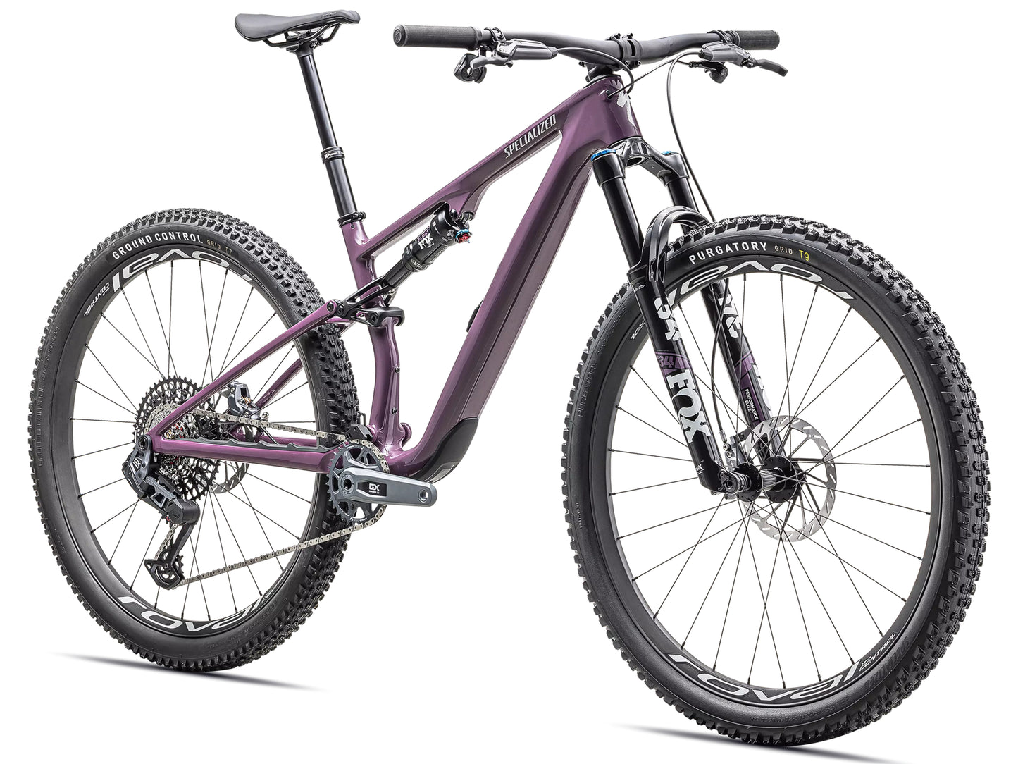 Specialized Epic 8 EVO Expert Full suspension Mountain bike Gloss cast lilac / dune white Forward facing view