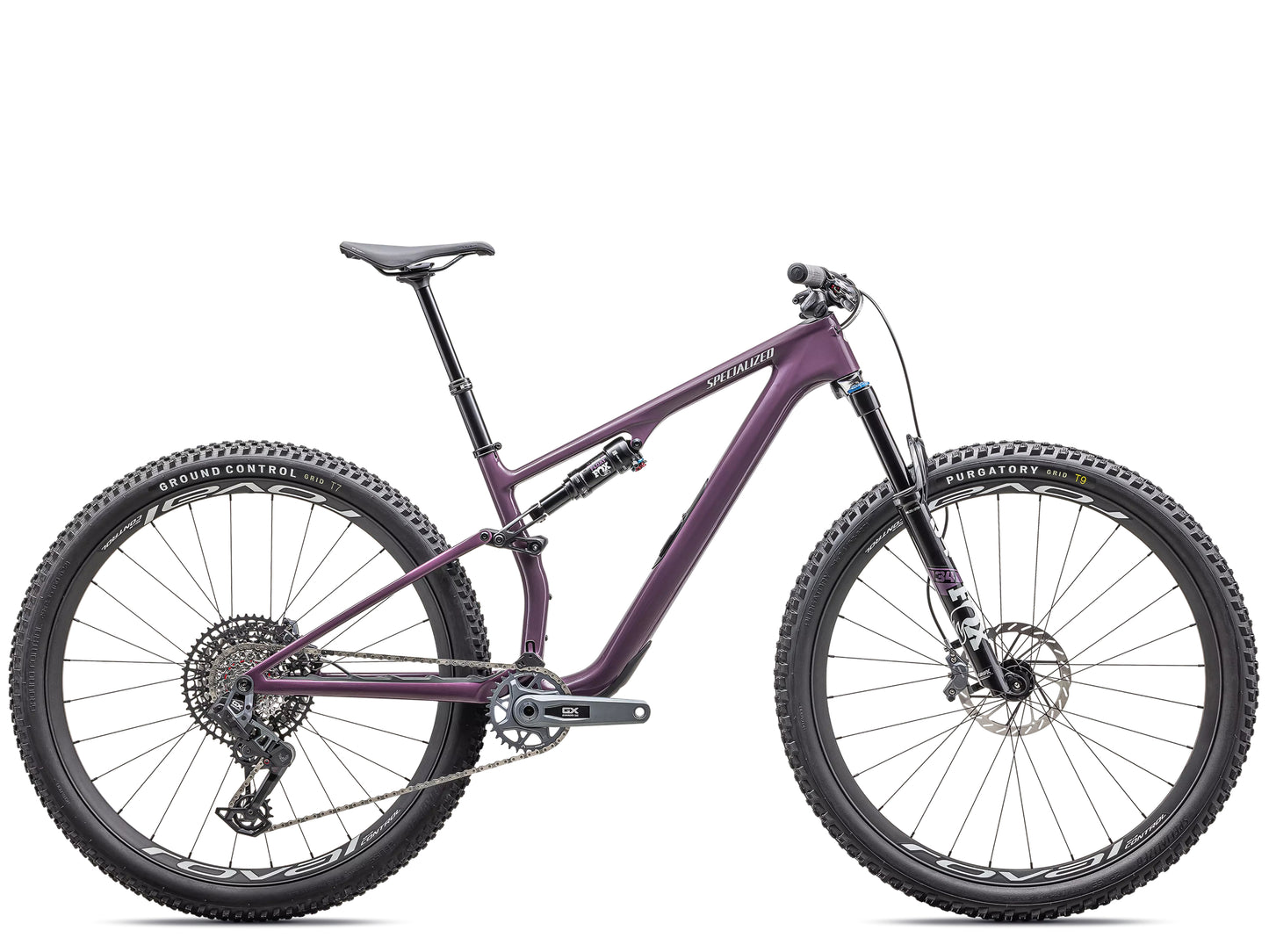 Specialized Epic 8 EVO Expert Full suspension Mountain bike Gloss cast lilac / dune white Side profile