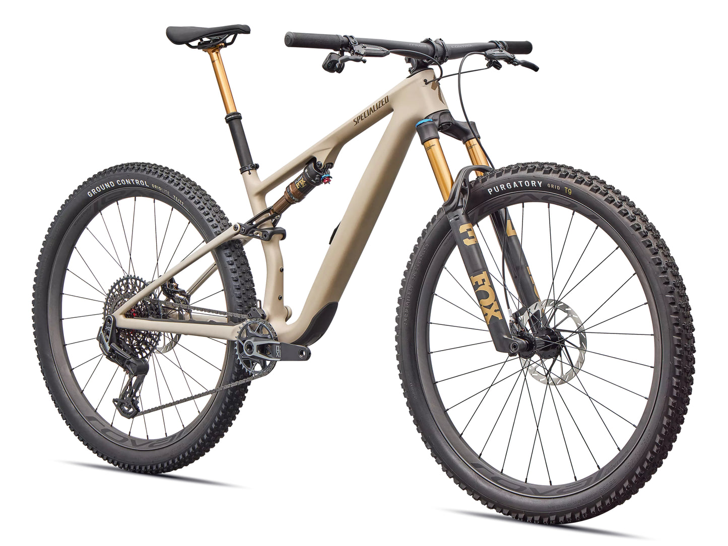 Specialized Epic 8 EVO Pro Full Suspension Mountain bike Satin sandstone metallic / burnt gold Forward facing view