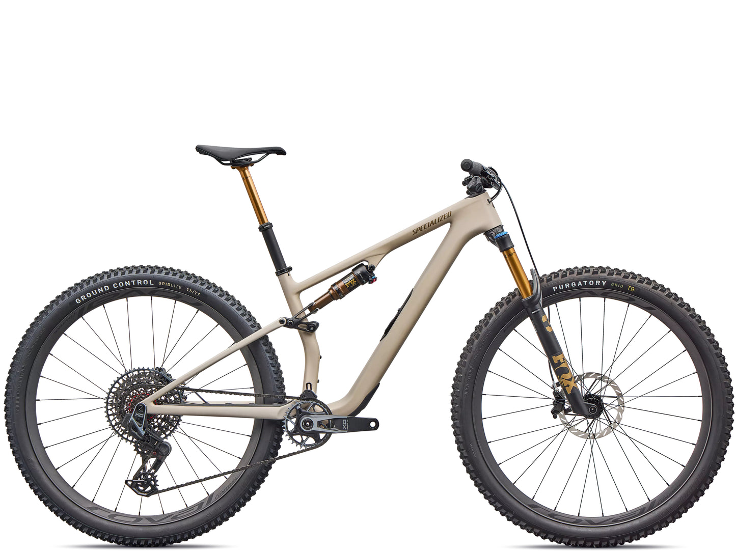 Specialized Epic 8 EVO Pro Full Suspension Mountain bike Satin sandstone metallic / burnt gold Side profile