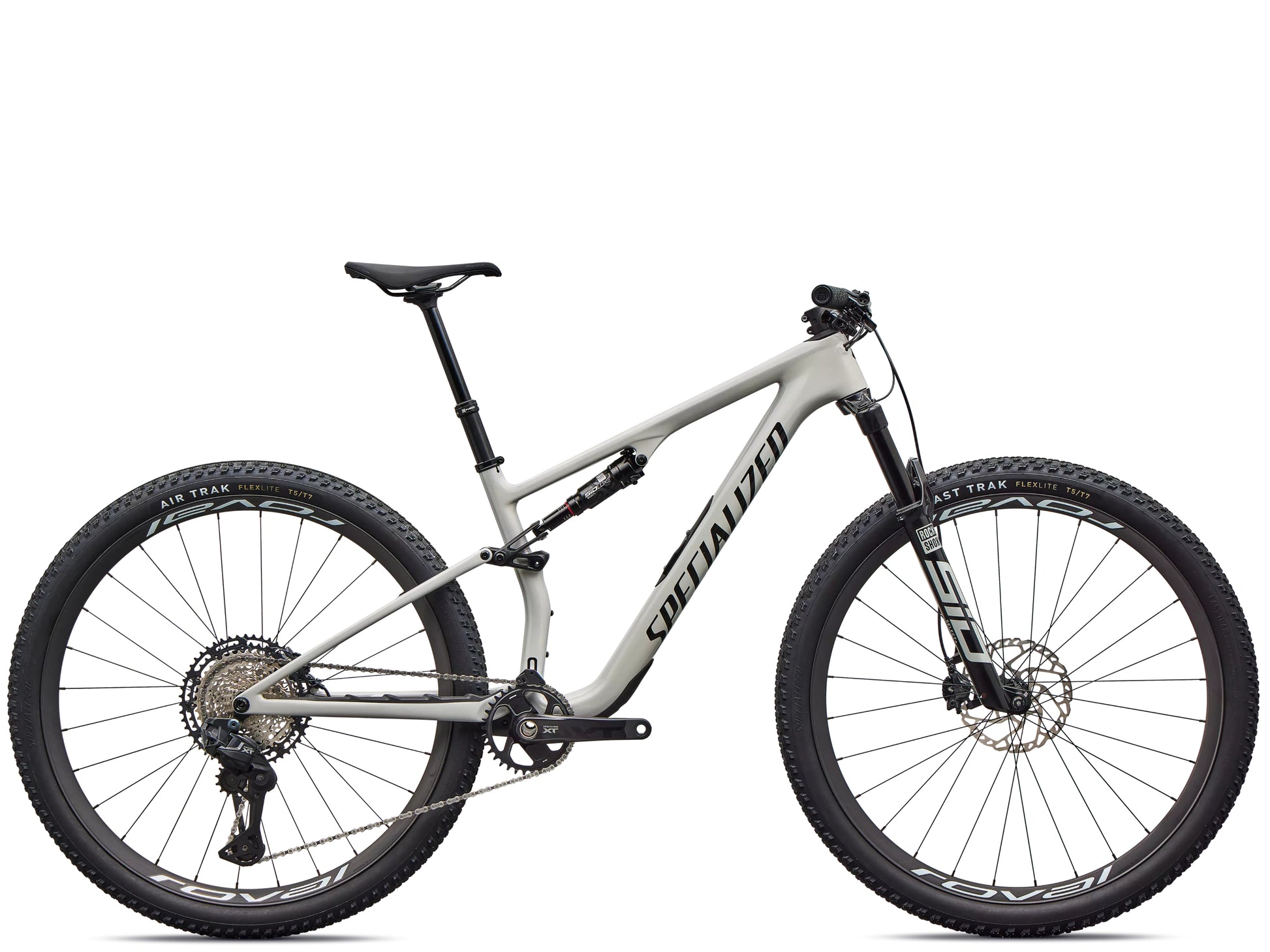 Specialized Epic 8 Expert Di2 Full suspension mountain bike Gloss dolomite metallic / obisidian Side profile