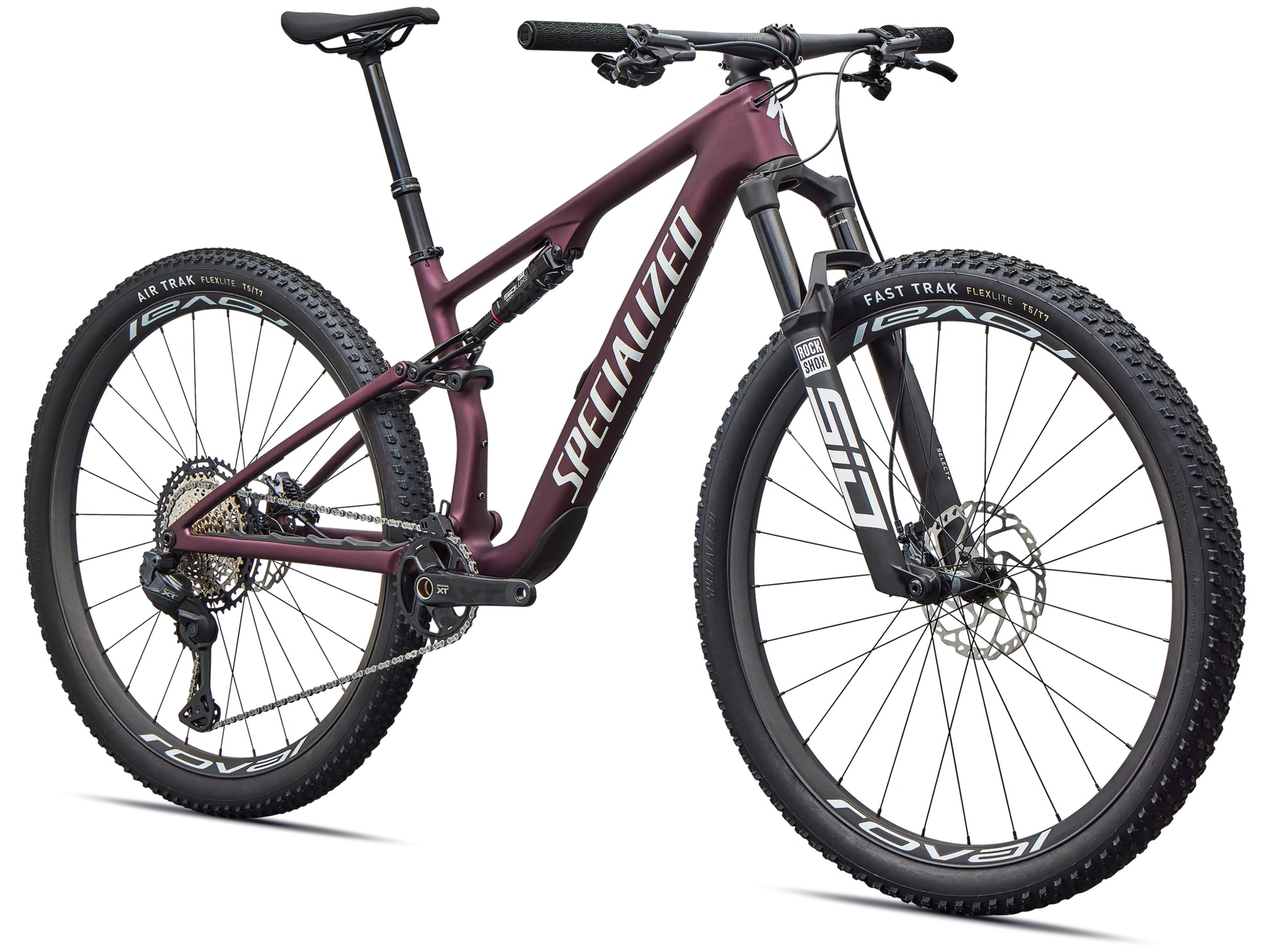 Specialized Epic 8 Expert Di2 Full suspension Mountain bike Satin bordeaux metallic / white Forward facing view
