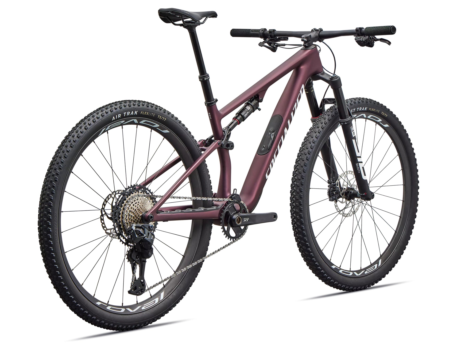 Specialized Epic 8 Expert Di2 Full suspension Mountain bike Satin bordeaux metallic / white Rear facing view