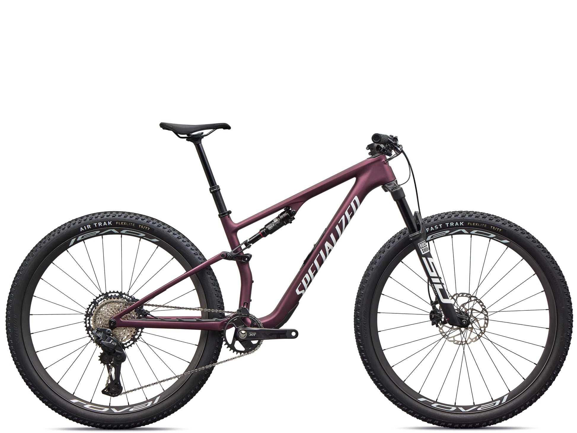 Specialized Epic 8 Expert Di2 Full suspension Mountain bike Satin bordeaux metallic / white Side profile
