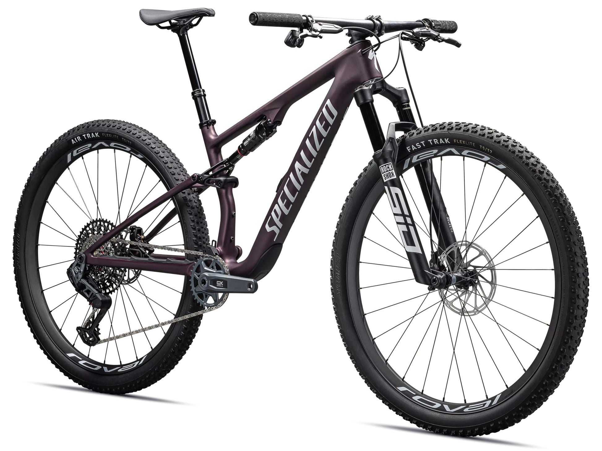 Specialized Epic 8 Expert Full suspension Mountain bike Satin bordeaux metallic / white Forward facing view