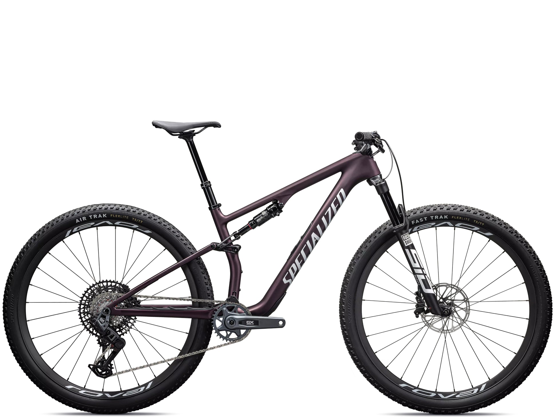 Specialized Epic 8 Expert Full suspension Mountain bike Satin bordeaux metallic / white Side profile