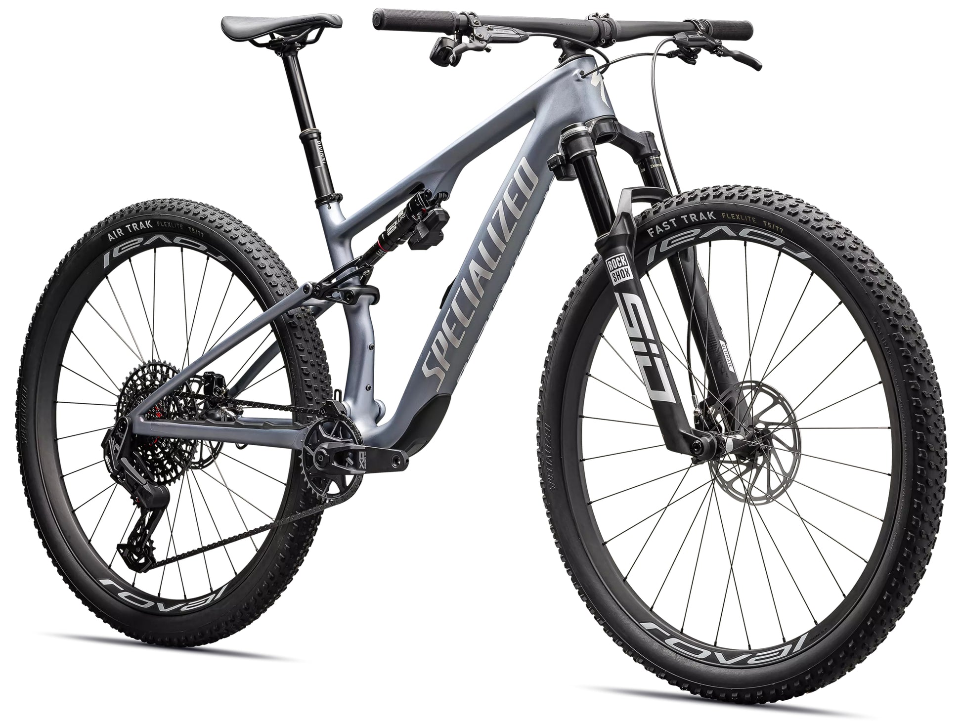 Specialized Epic 8 Pro Full Suspension Mountain bikGlacial metallic pearl / metallic white silver Forward facing view