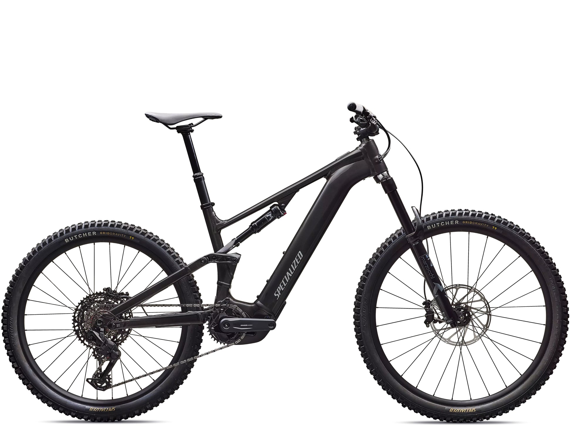 Specialized Turbo Levo 4 Alloy Full Suspension eMTB Gloss metallic obsidian / silver dust Side profile