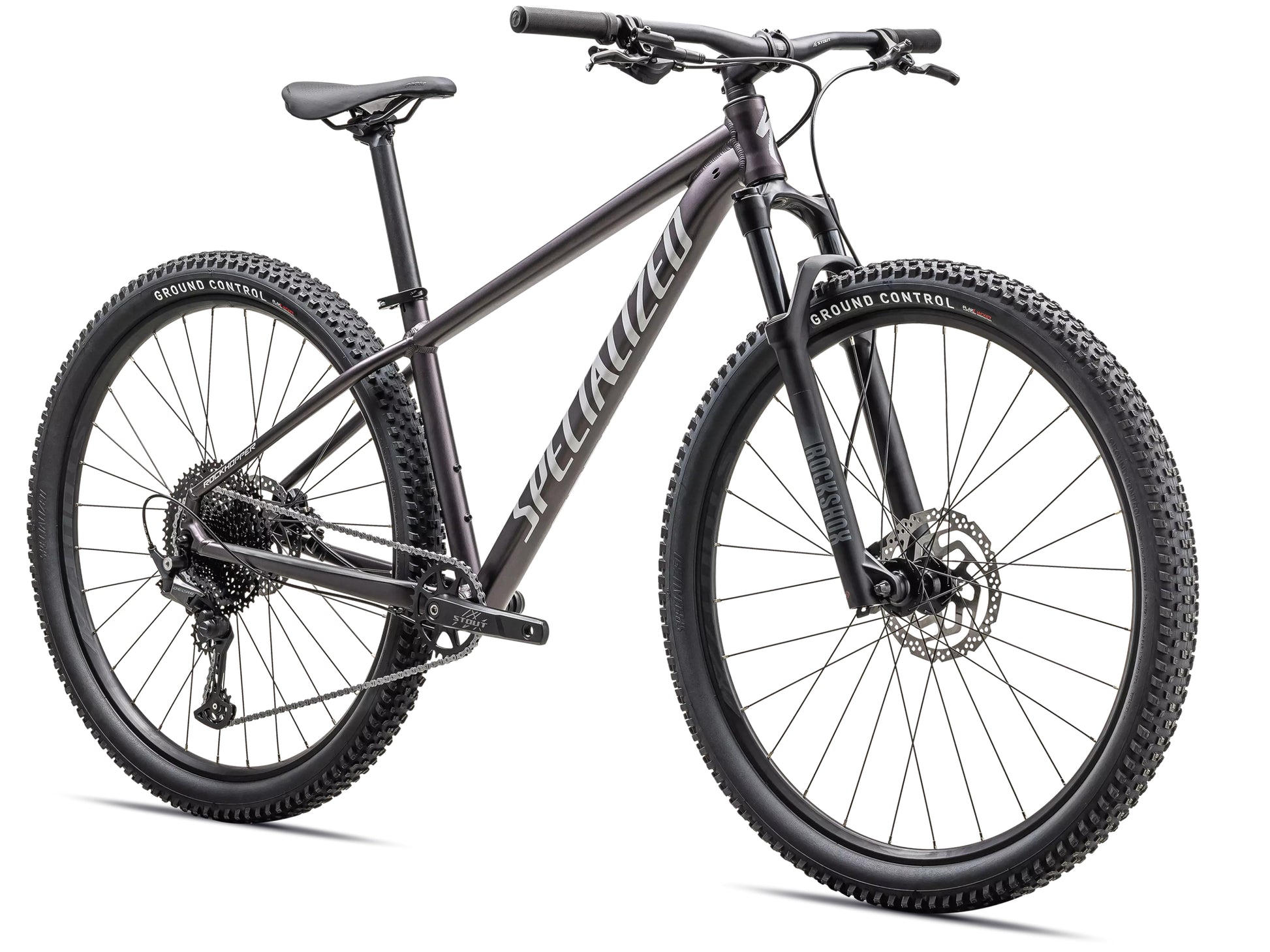 Specialized Rockhopper Comp Hardtail Mountain bike Satin nebula metallic / dolomite metallic Forward facing view