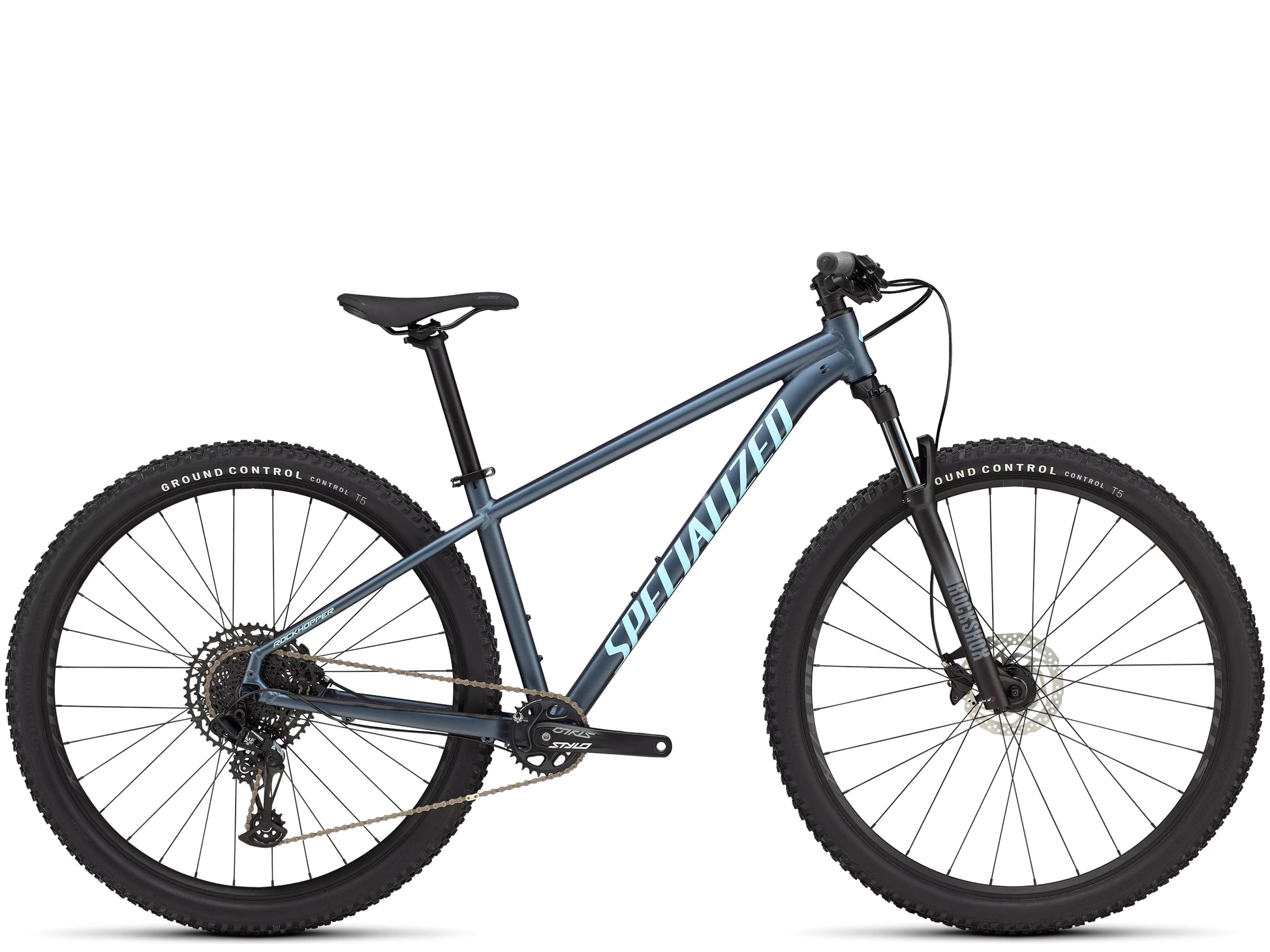 Specialized Rockhopper Expert Hardtail mountain bike Satin cast blue metallic / gloss astral blue Side profile