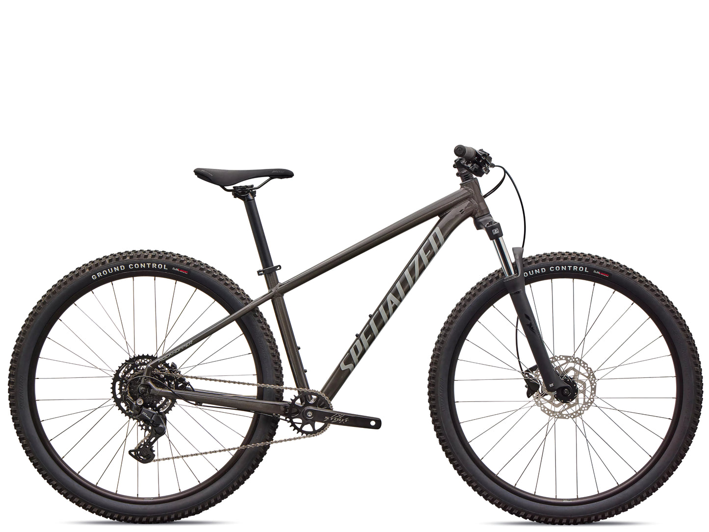 Specialized Rockhopper Sport Hardtail Mountain bike Gloss smoke / cool grey Side profile