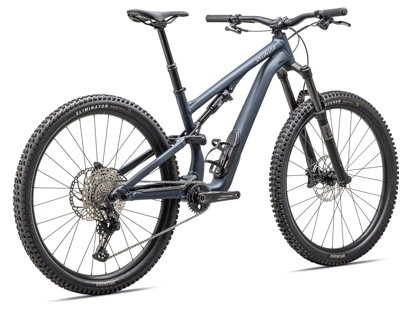 Specialized Stumpjumper 15 Alloy Full Suspension Mountain bike Satin cast blue / dove grey Rear facing view