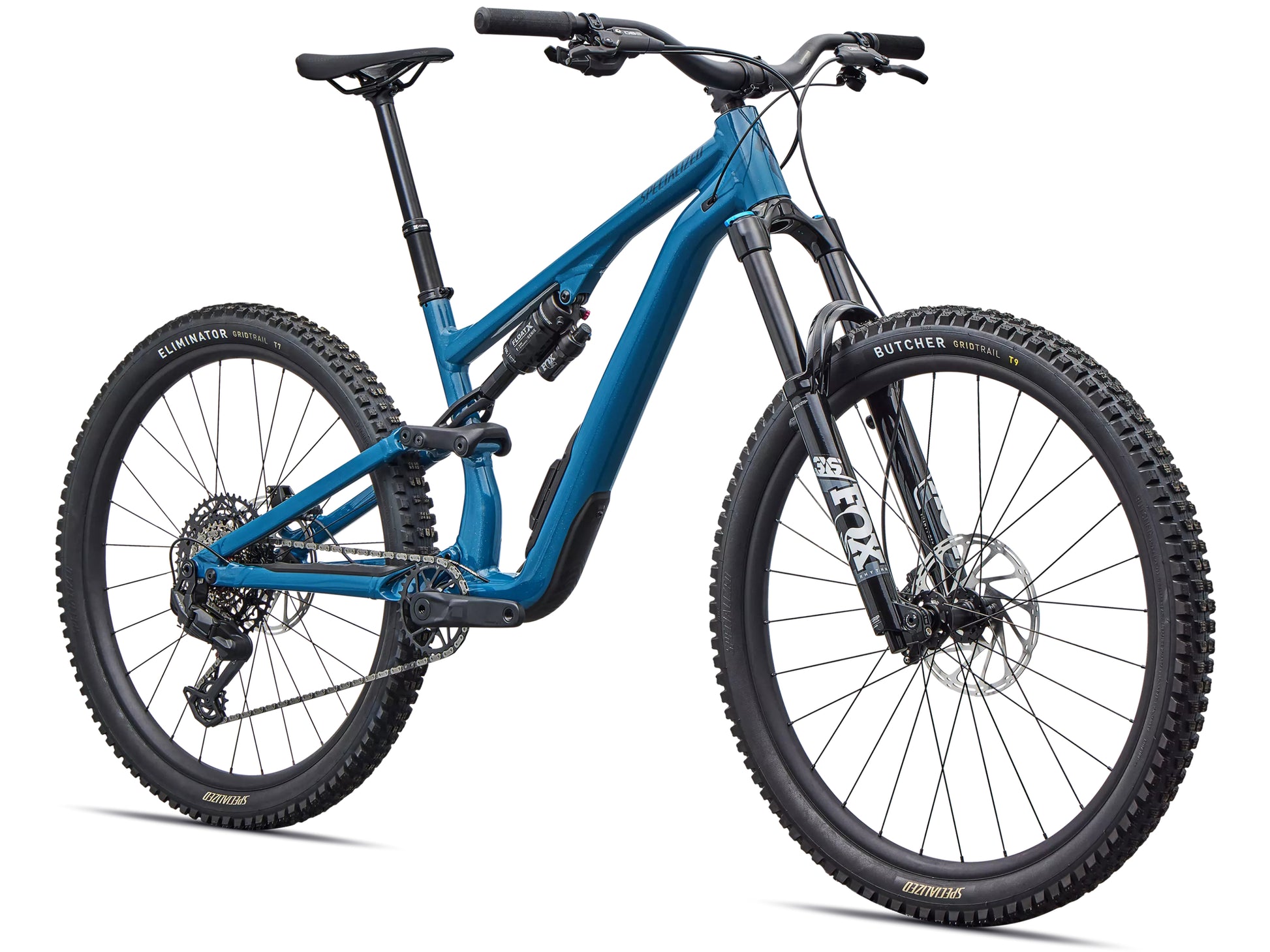 Specialized Stumpjumper 15 EVO Comp alloy Full Suspension Mountain bike Gloss grey blue / cast blue metallic Forward facing view