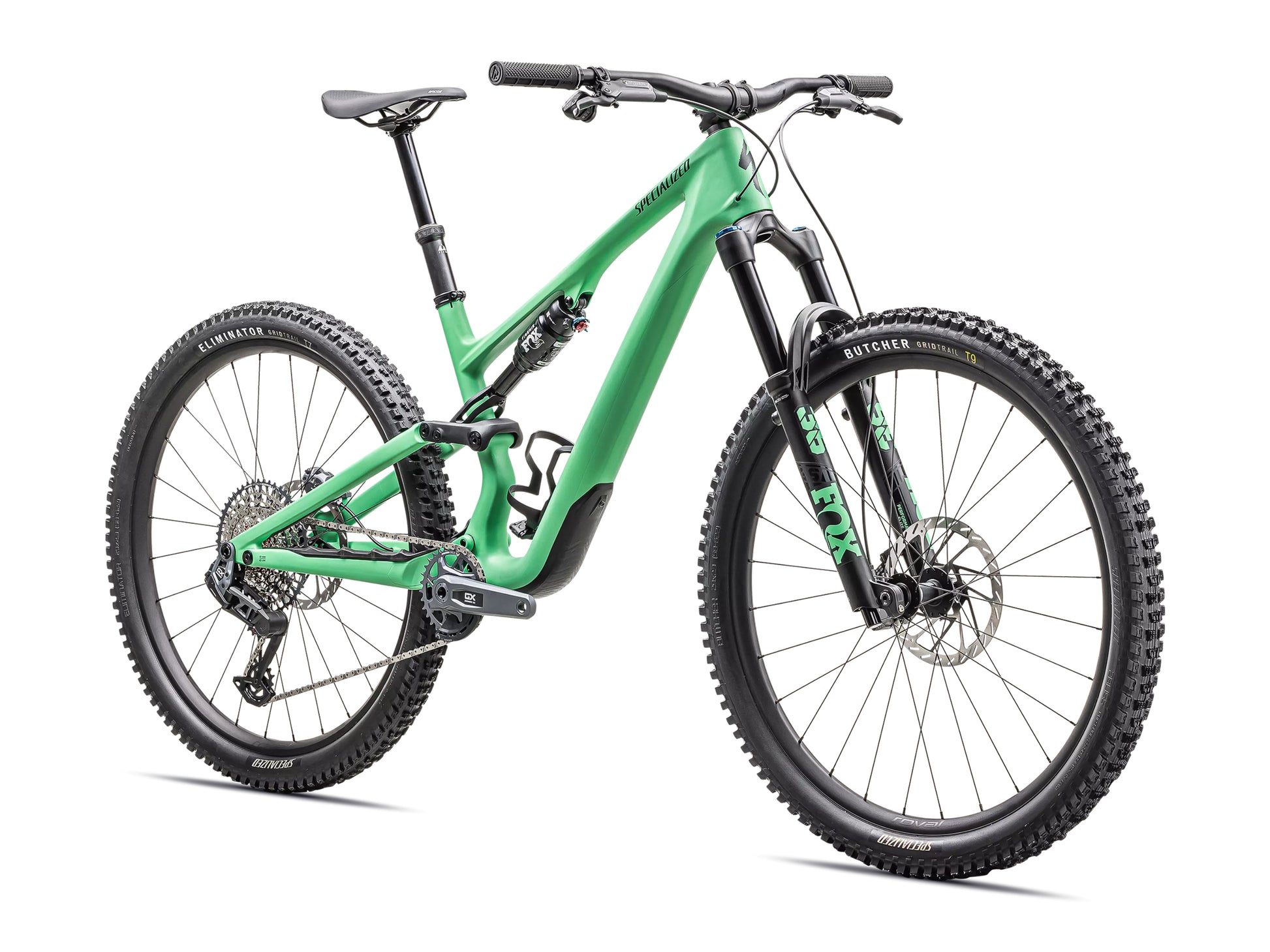 Specialized Stumpjumper 15 Expert Full suspension mountain bike Satin electric green / satin forest green Forward facing view