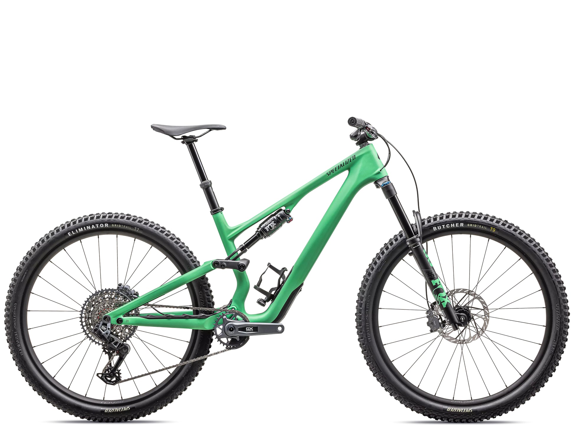 Specialized Stumpjumper 15 Expert Full suspension mountain bike Satin electric green / satin forest green Side profile
