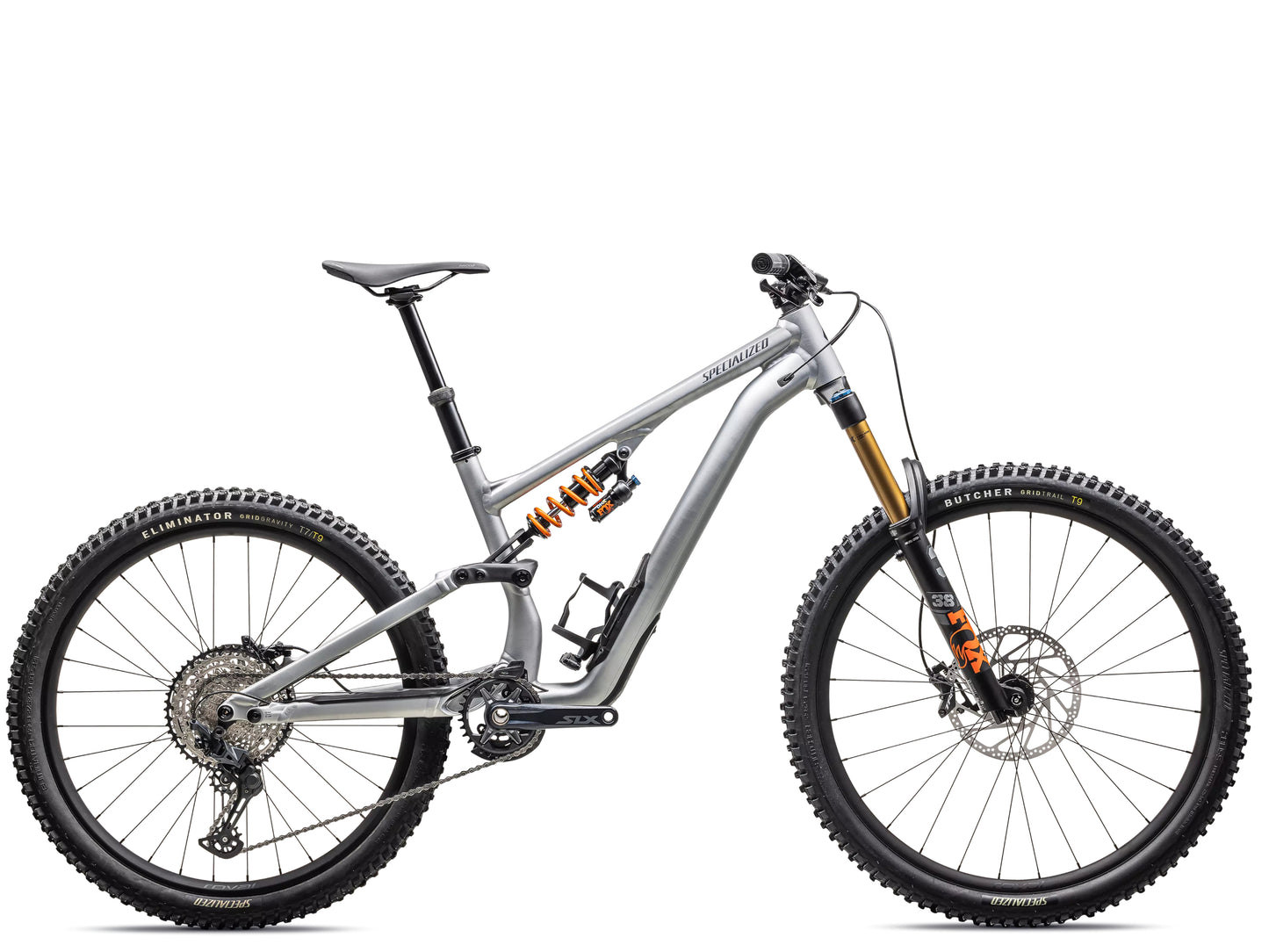 Specialized Stumpjumper 15 Fox Coil Alloy Full Suspension Mountain bike Satin brushed aluminum / cast blue Side profile