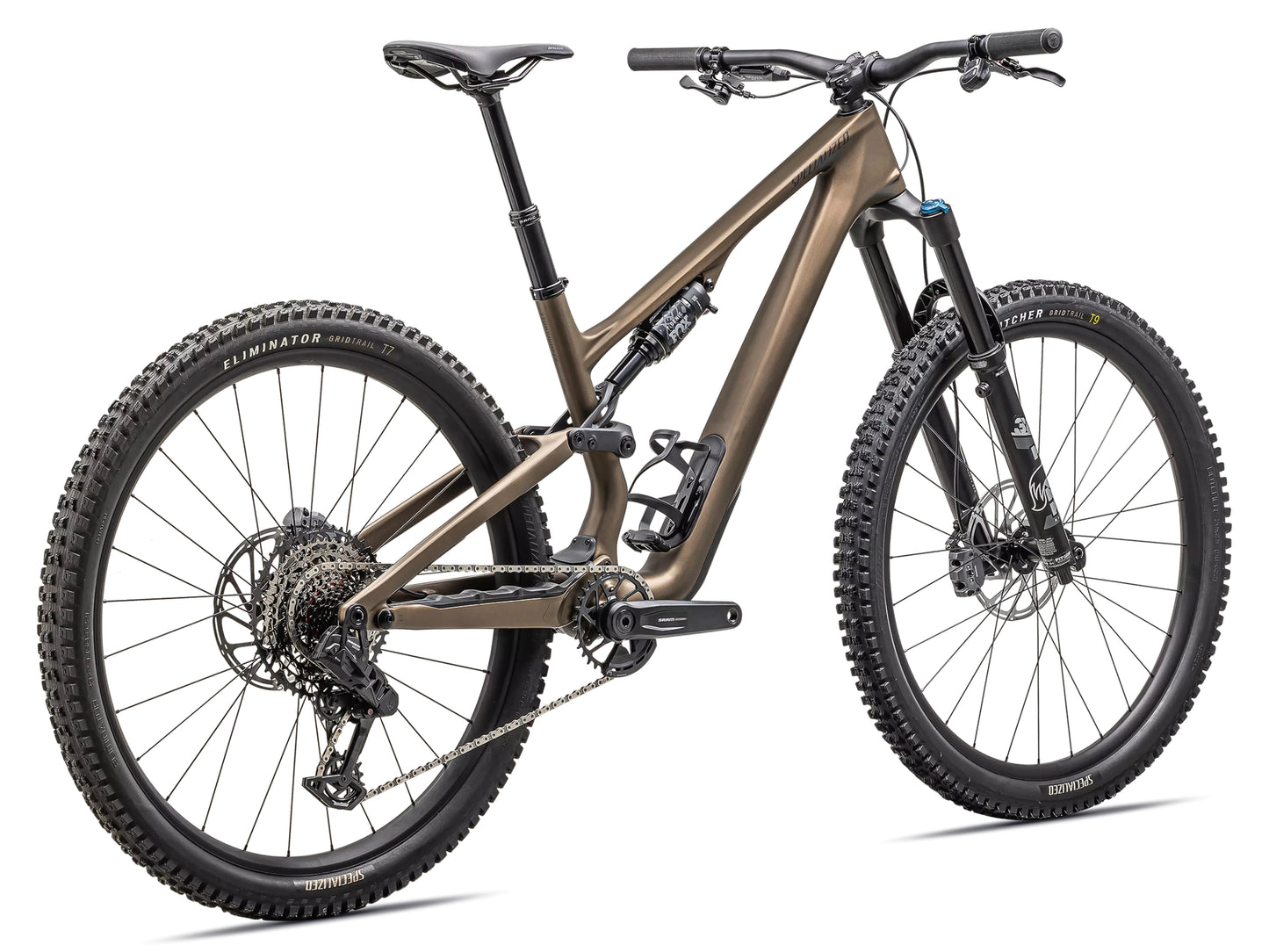 Specialized Stumpjumper 15 Comp Full Suspension Mountain bike Satin burnt gold / gunmetal Rear facing view