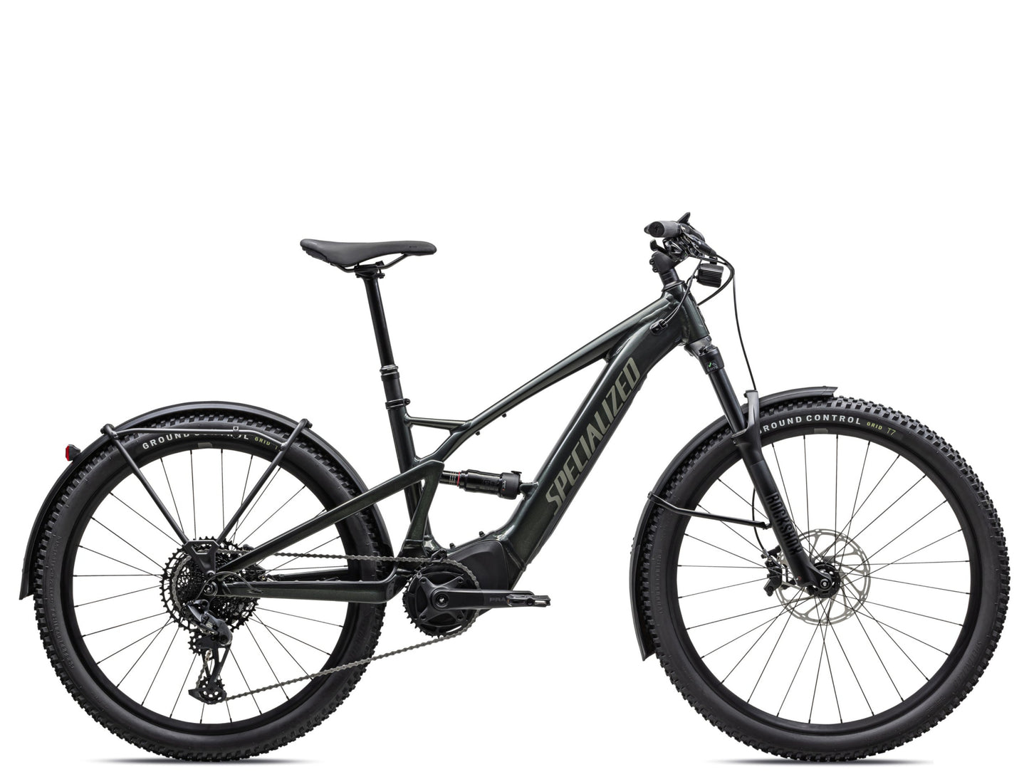Specialized Tero X 5.0 eMTB Oakgreen side profile on Fly Rides USA