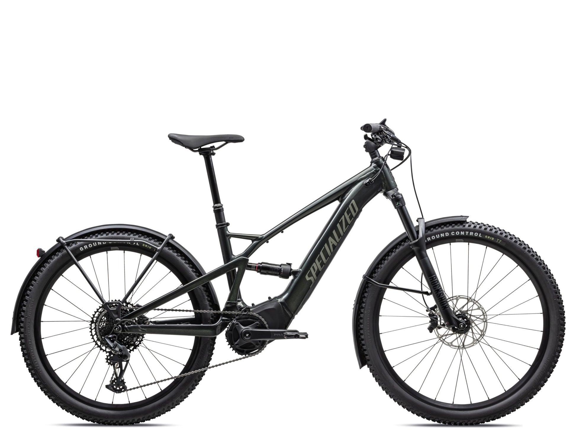 Specialized Tero X 5.0 eMTB Oakgreen side profile on Fly Rides USA