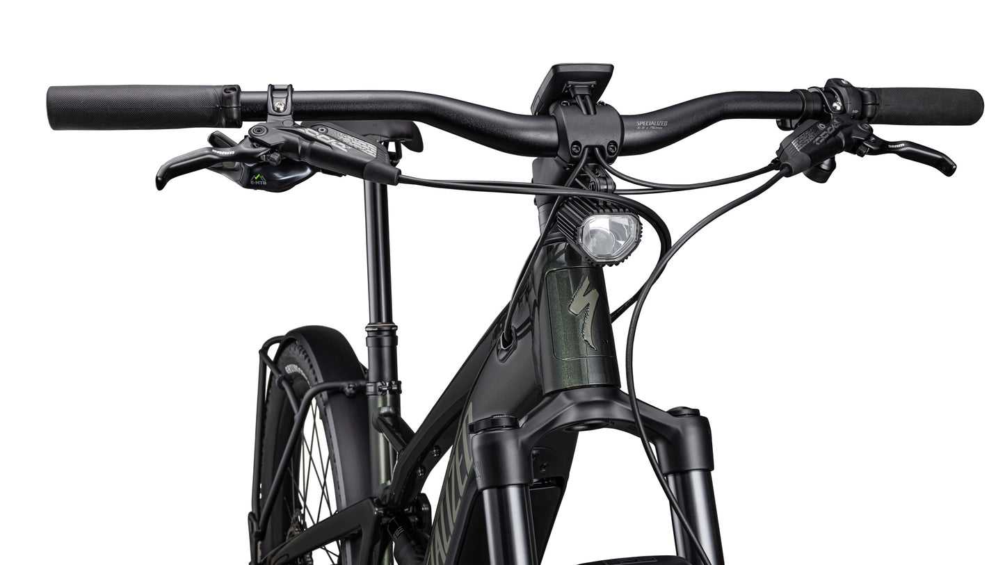 Specialized Tero X 5.0 Oakgreen cockpit view rear facing on Fly Rides USA