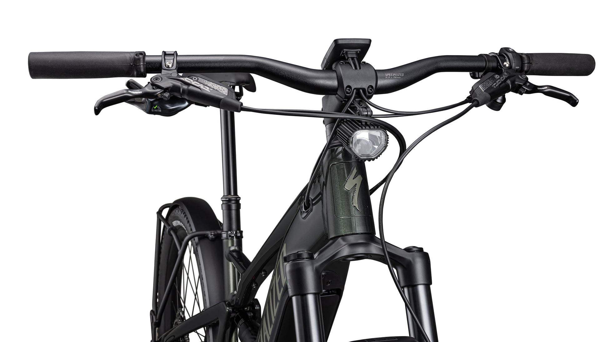Specialized Tero X 5.0 Oakgreen cockpit view rear facing on Fly Rides USA