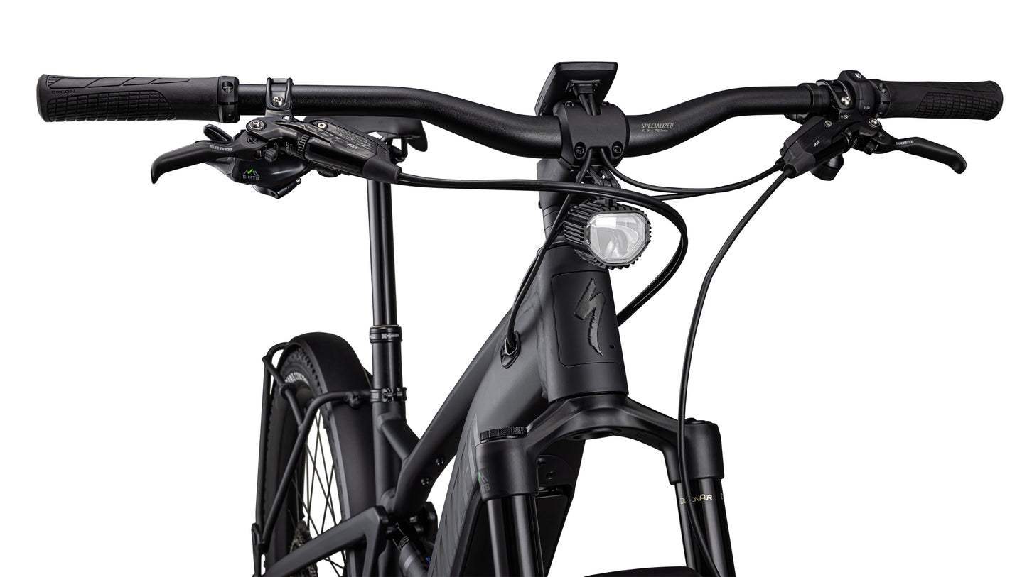 Specialized tero X 6.0 Black / smoke Handlebars, headlight, cockpit