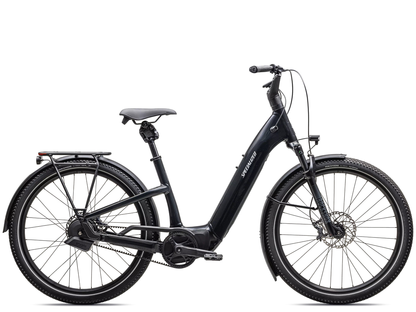 Specialized Turbo Como 5.0 IGH Road / commuter Leisure Electric bike Gloass cast black / satin silver reflective Side profile