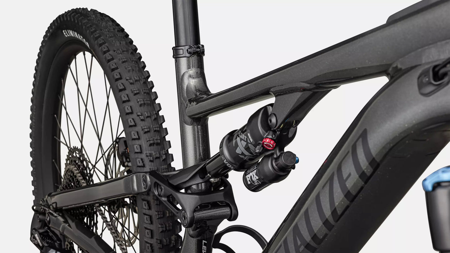 Specialized Turbo Levo SL Comp Alloy Charcoal / silverdust Rearshock closeup