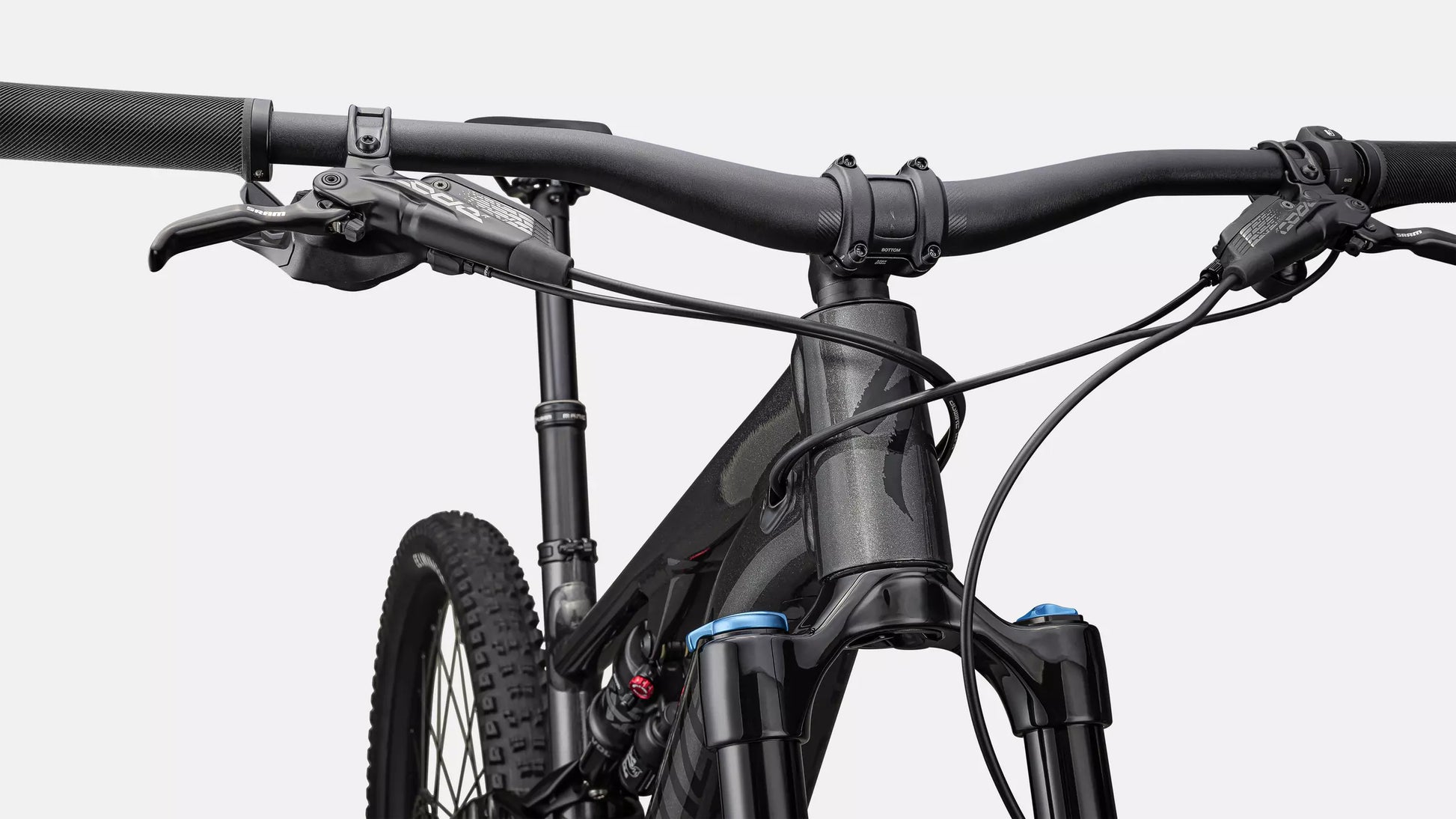 Specialized Turbo Levo SL Comp Alloy Charcoal / silverdust headtube, handlebars, shifters