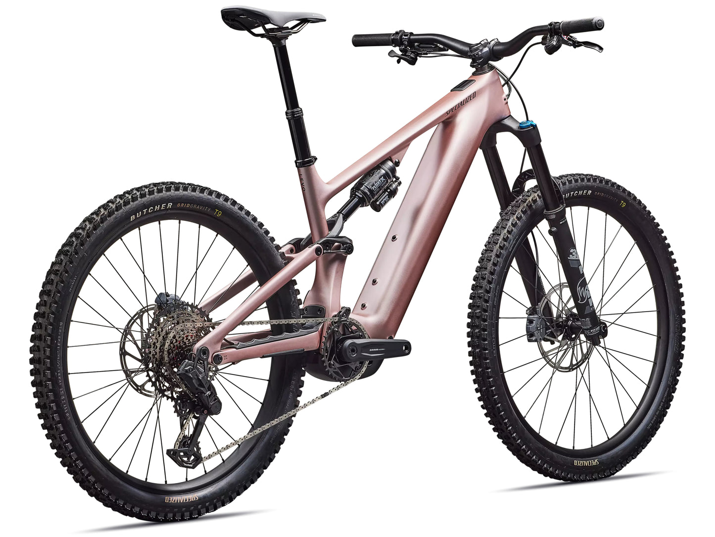 Specialized Turbo Levo Comp Full Suspension eMTB Satin champagne / metallic obsidian Forward facing view