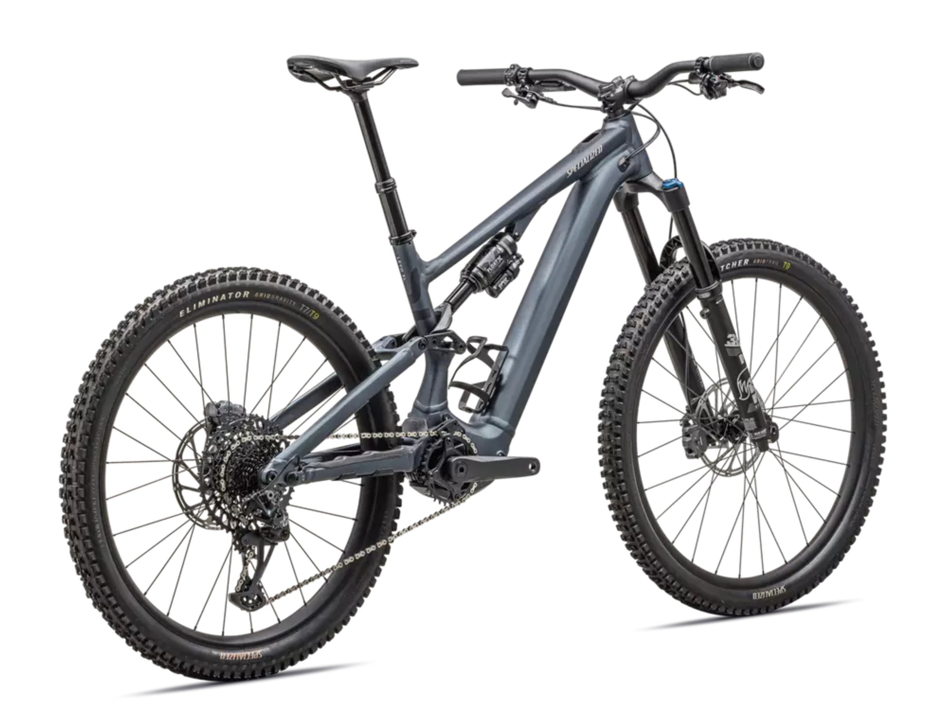 Specialized Turbo Levo SL Comp Alloy Full Suspension eMTB Lightweight Cast blue Rear facing view