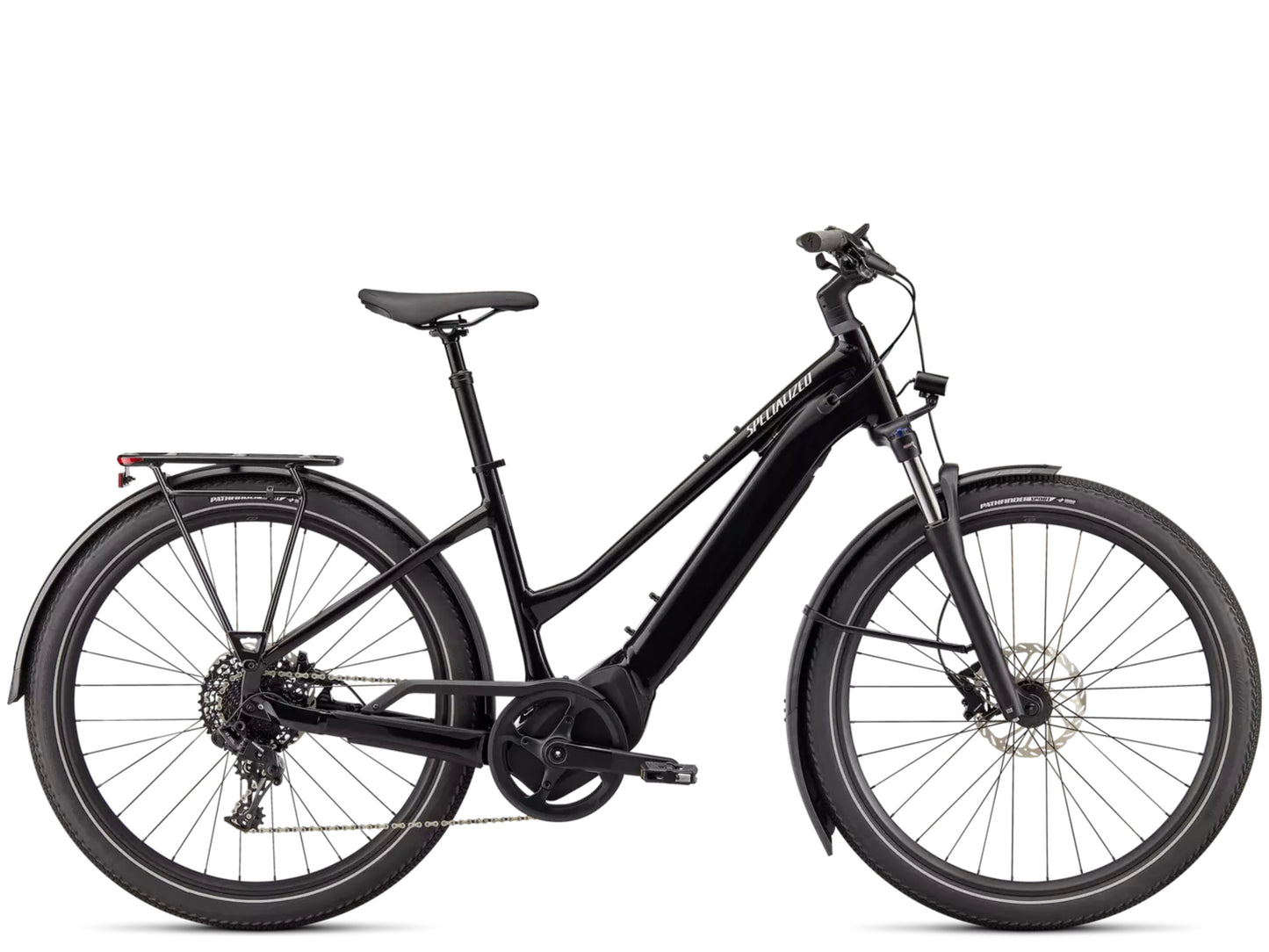Specialized Turbo Vado 4.0 Step through Cast black / silver reflective Commuter eMTB hardtail Side profile