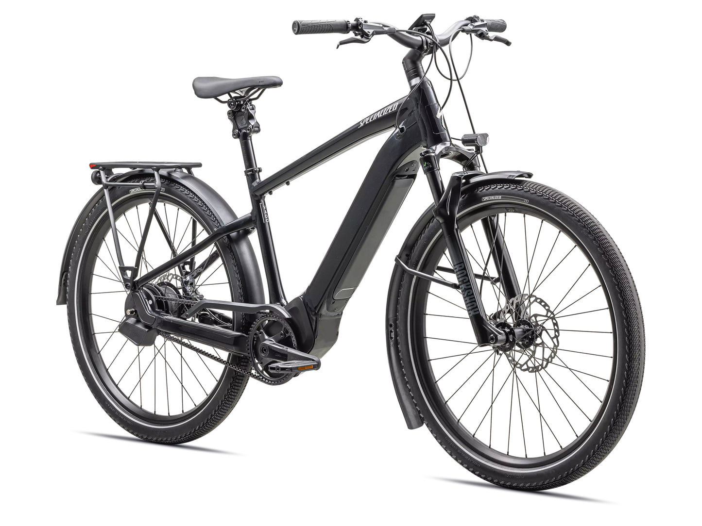 Specialized Turbo Vado 5.0 IGH Road / commuter Gloass castblack / Silver reflective Forward facing view